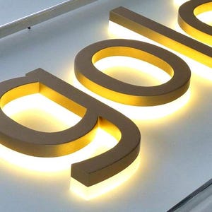 Signage for Wall Business , Custom Illuminated Sign Logo Backlit Letters Led Metal Wall Art House Numbers Address 3d Company Office Signs