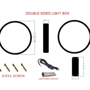 Round LED Light Box Sign: Double Sided Projecting Storefront Sign - Etsy
