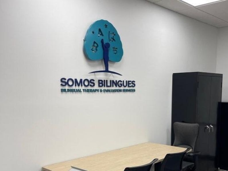 Stainless steel. Depth 1 inch.
It is mounted with double-sided tape. It is an indoor and outdoor sign. There is a screw mounting option. It has a long life. It is not affected by weather conditions.