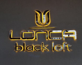 Segnaletica per attività commerciali da parete, insegna luminosa personalizzata con logo, insegna aziendale personalizzata, insegna con logo 3D, segnaletica aziendale, lettere monoblocco