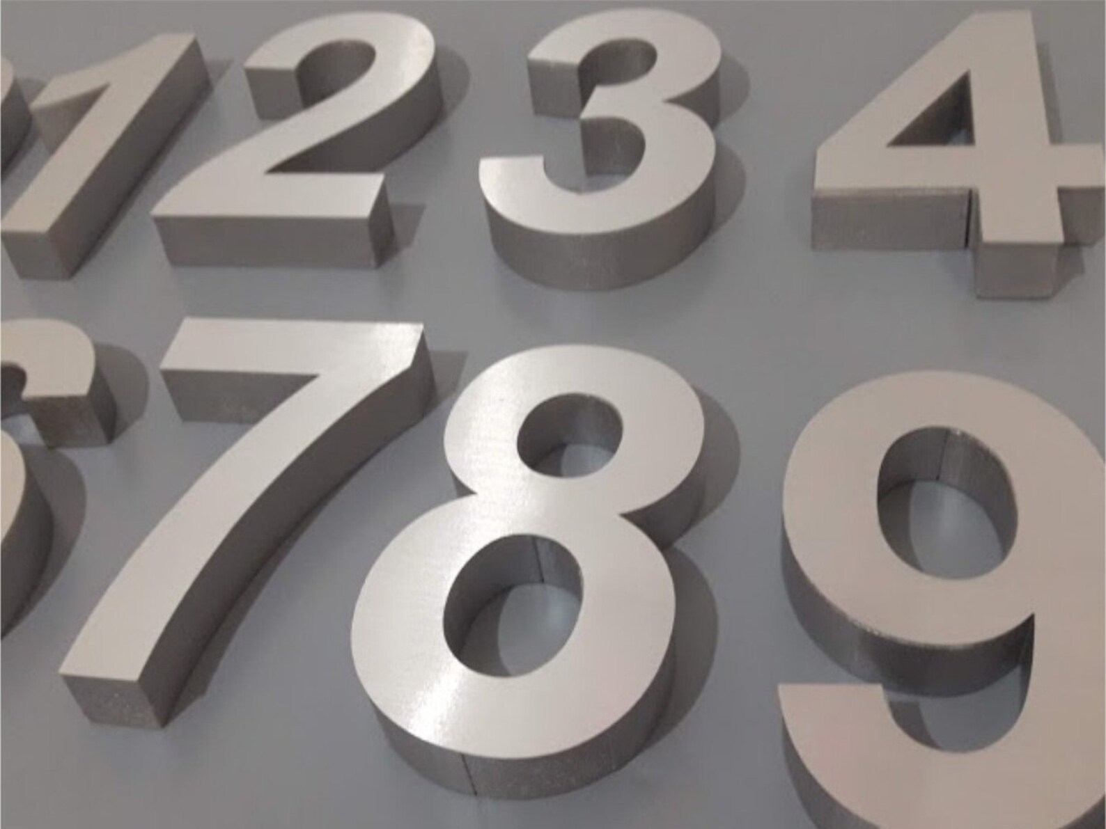 House Numbers Floating Silver House Numbers House Numbers Etsy