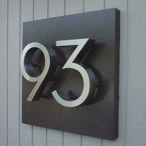 Stainless Steel House Number Sign #0 9 Huisnummer Outdoor Silver