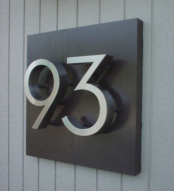 house numbers in metal