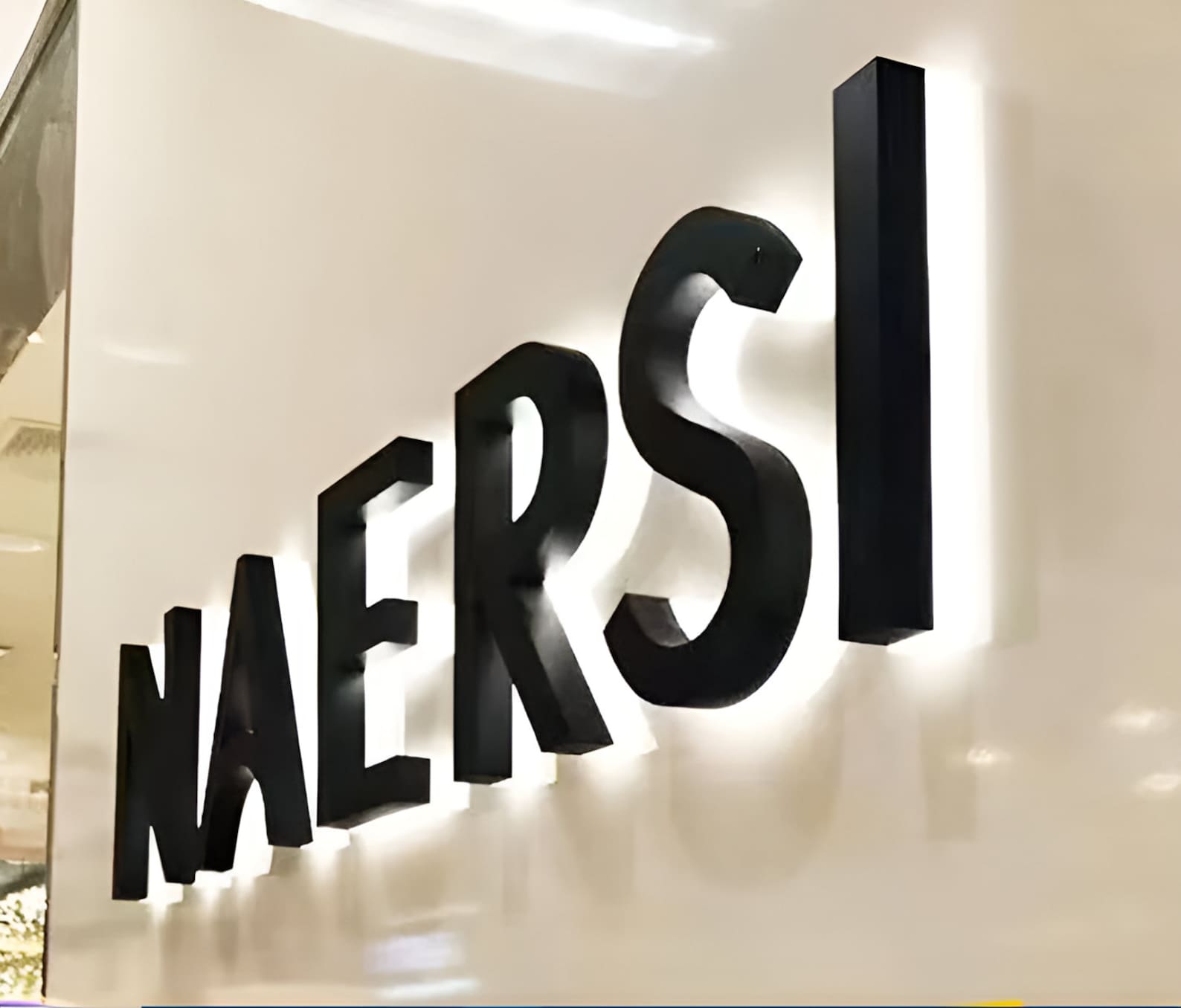 Custom LED Backlit Business Sign: 3D Stainless Steel Halo Lit Letters ...