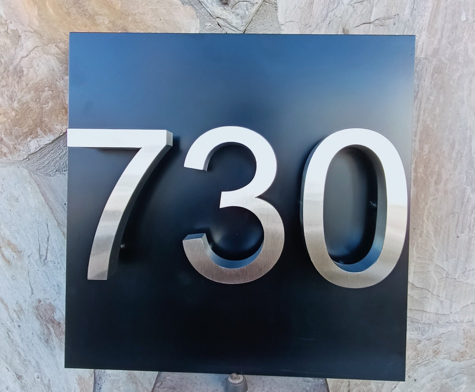 House Numbers, Floating Silver House Numbers, House Numbers, Address