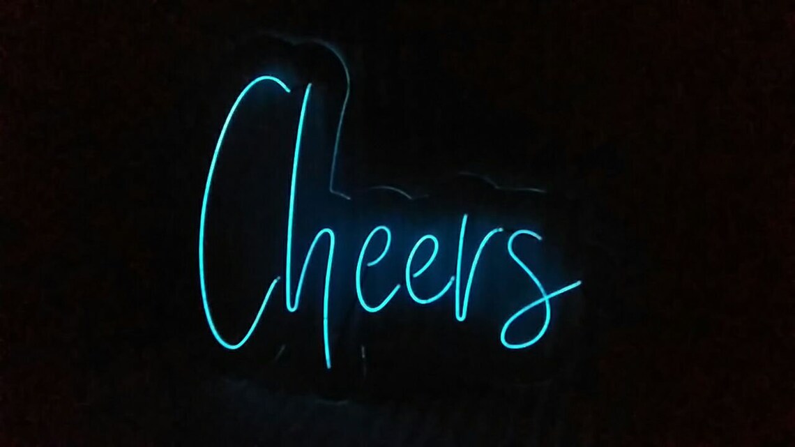 Light up Cheers Wall Sign Neon Cheers Sign Etsy