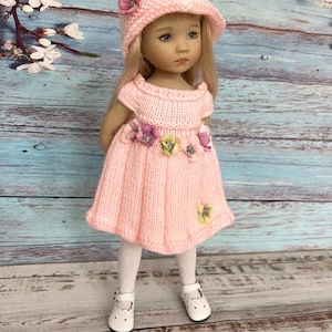 Dress and Sunhat for 13inch dolls, fits Little Darling, Paolo Reina, Mini Maru and Siblies