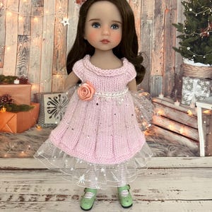 SALE Dress and headband for 13inch dolls, fits Little Darling, Paolo Reina, Mini Maru and Siblies