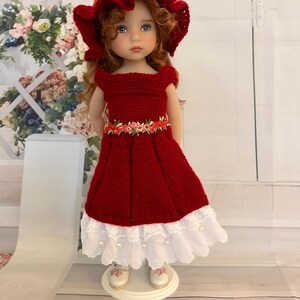 Dress and hat for 13inch dolls. Fits Little Darling, Paolo Reina and Mini Maru