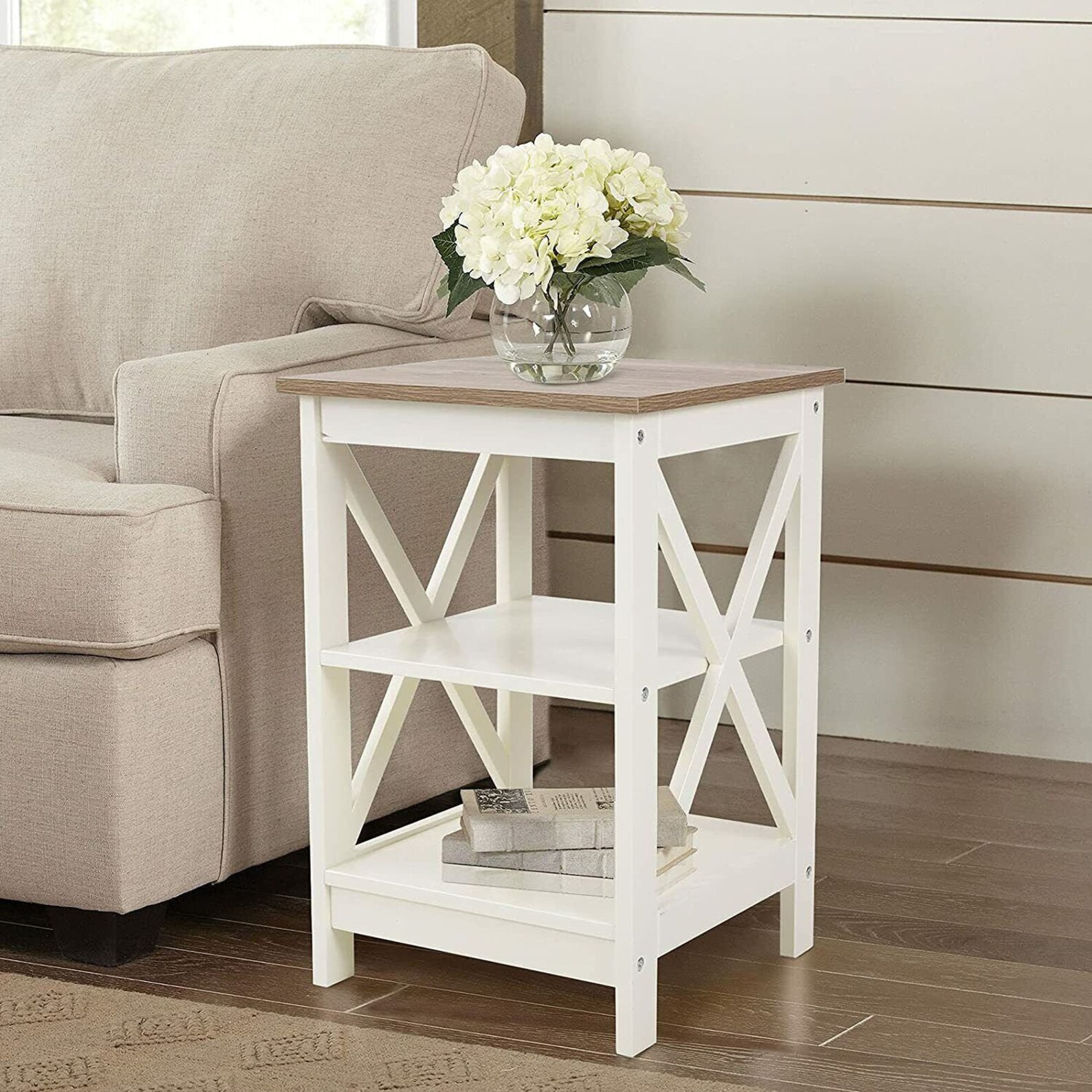 Set of 2 Side Tables for Living Room & Bedroom With Storage - Etsy