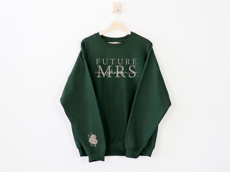 Custom Future Mrs Sweatshirt, Bride Sweatshirt, Engaged Sweatshirt, Engagement Gifts, Newly Engaged Gift, I Said Yes Sweatshirt, Bride Gift image 3