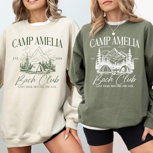 Benutzerdefinierte Lager Bachelorette Sweatshirt und Shirt, Camping Bachelorette Geschenk Sweatshirt, benutzerdefinierte Camping Shirt, Lager Thema Brautparty Hoodie