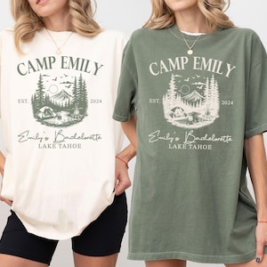 Custom Camp Bachelorette Shirts, Camping Bachelorette Gift Tshirt, Custom Camping Shirt for Bridal Party, Camp Theme Bachelorette Party Tee