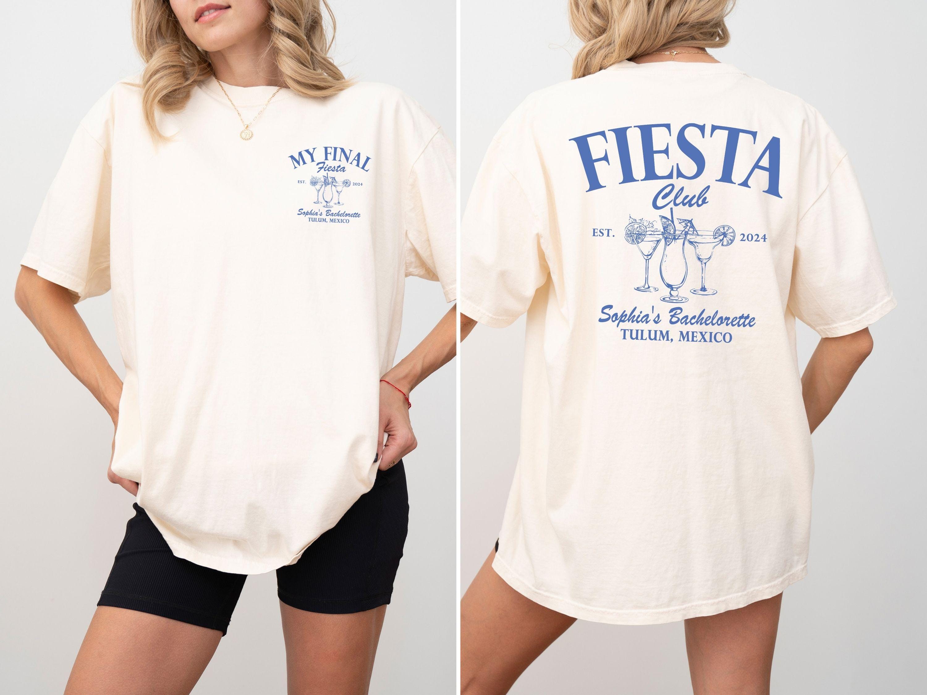 Custom Final Fiesta Bachelorette Party Shirts, Tulum Beach Bachelorette Gifts, Fiesta Club Mexico Bachelorette, Beach Bride Gift Shirt