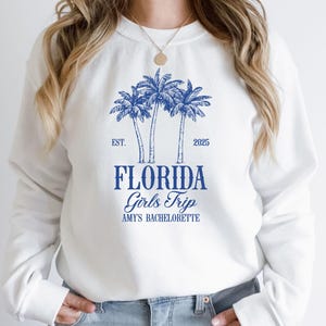 Custom Florida Bachelorette Sweatshirts, Girls Trip Sweatshirts, Coastal Bridal Shower Hoodies, Bachelorette Trip Shirt, Florida Bride Shirt