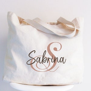 Bridal Party Tote, Bride Wedding Tote, Bridesmaid Gift Tote, Custom Name Tote Bag, Wedding Tote Bags, Honeymoon Tote Bag, Bachelorette Totes