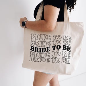 Bride to Be Tote Bag, Engagement Tote Bag, Custom Bride Tote, Engagement Gifts, Bride Canvas Bag, Future Bride Gift, Fiance Gift for Her