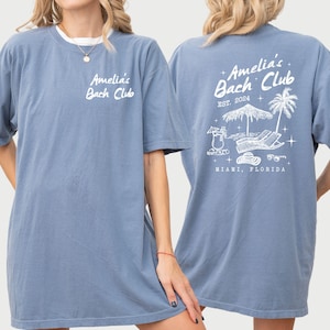 Custom Beach Bachelorette Shirts, Beach Bride Shirt, Coastal Bridal Shower Shirt, Beach Bach Club Gifts, Beach Bridesmaid Gifts, Miami Bride