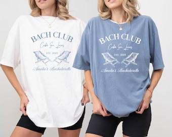 Custom Bach Club Bachelorette Shirt, Coastal Bridal Party Tee