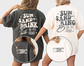 Custom Beach Bachelorette Party Shirts, Bridal Shower Gift
