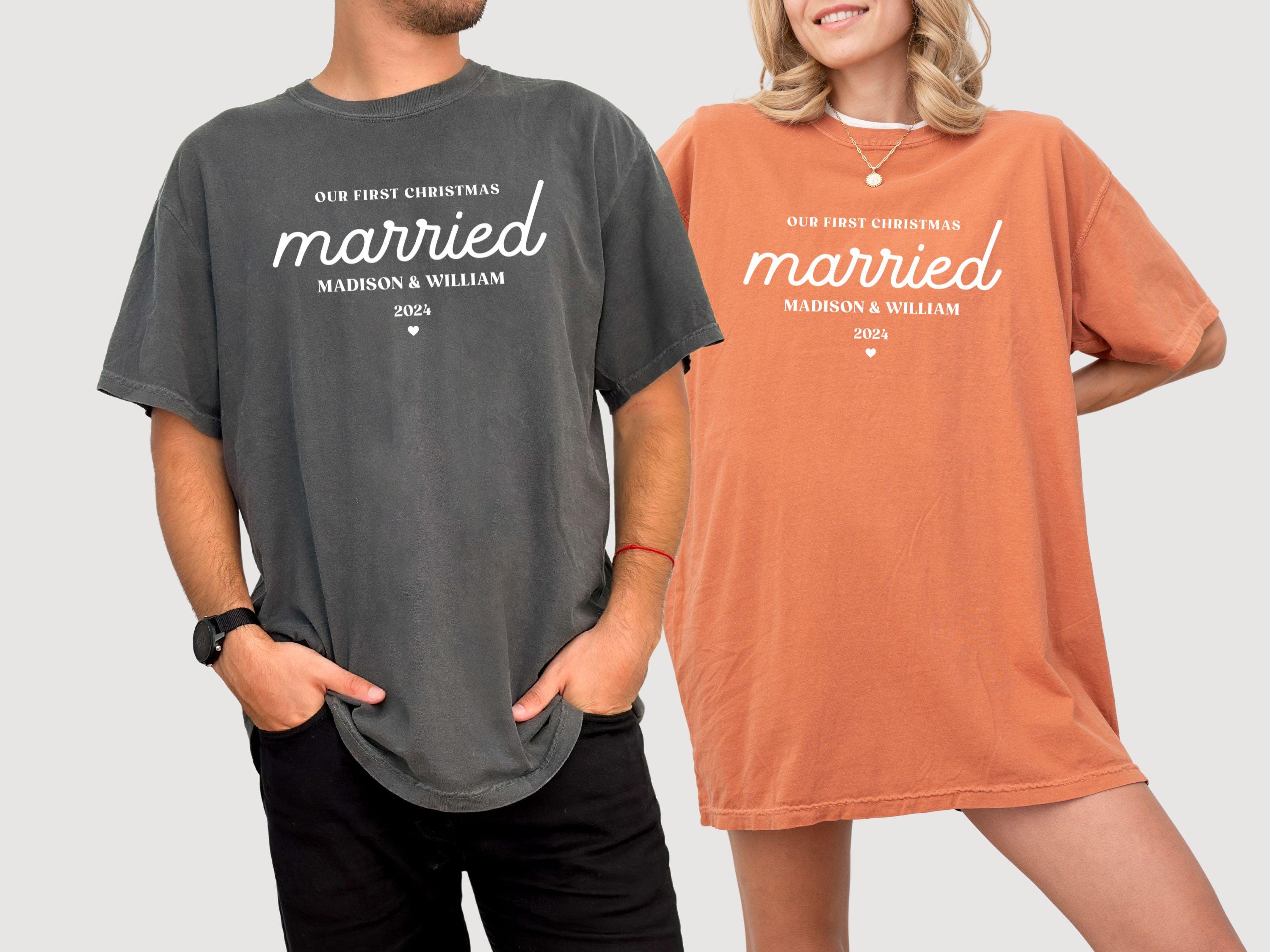 Frst Chrstmas Marred Couples Personalzed Sweatshrts, Matchng