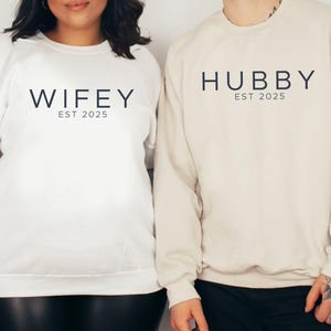 Camisas e moletons combinando com a esposa e o marido, presente de casamento para casal, camisas para lua de mel, camisa para presente de esposa, presente de aniversário, presente para recém-casados