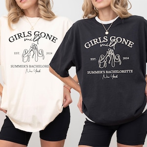 Custom Girls Gone Mild Bachelorette Shirts, Spa Day Bachelorette Gifts, Chill Bachelorette, Sleepover Bach Party Tee, Pjs and Prosecco Shirt