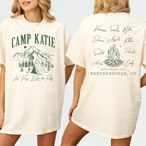 Custom Camp Bachelorette Shirt, Mountain Bride Camping Party Tee