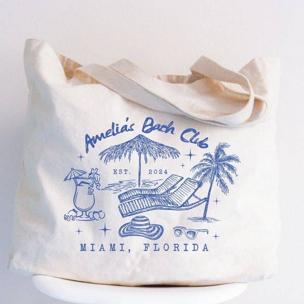 Custom Beach Bachelorette Totebag Etsy