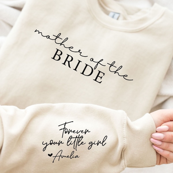 Mother of the Bride Gift from Daughter, Custom Mother of the Bride Gift from Bride, Mother of the Bride Sweatshirt, Wedding Mob Gift