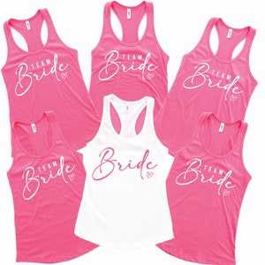 Bachelorette Party Tanks, Bride Tank Top, Team Bride, Bride Squad Tank Tops for Women, Wedding Party Outfits, Summer Wedding Tanks
