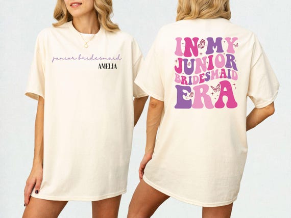 Custom Junior Bridesmaid Era Shirt, Kids Bridesmaid Proposal, Junior Bridesmaid Gift Sweatshirt, Girls Wedding Tee, Bridal Party Kids Shirt