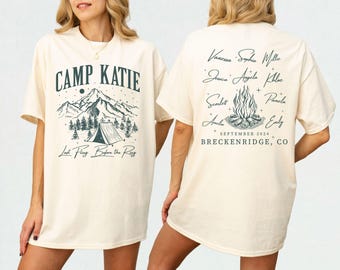 Custom Camp Bridal Shower Shirts, Camping Bachelorette Shirt, Bride Camping Shirt, Mountain Bride Shirt, Camp Bachelorette Party Gift