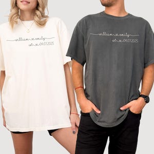 Custom Matching Honeymoon Shirts, New Married Couple Shirts, Engagement Gifts, Just Married Gifts, Anniversary Gift Shirts For Couple