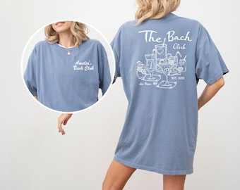 Custom Bachelorette Party Shirt, The Bach Club, Cocktail Design