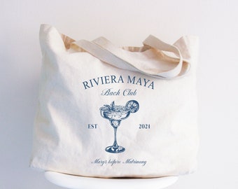 Custom Bachelorette Club Tote, Bridal Party Gift