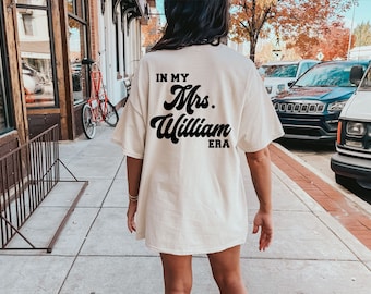 Personalized Mrs. Retro Shirt, Custom Bride Gift