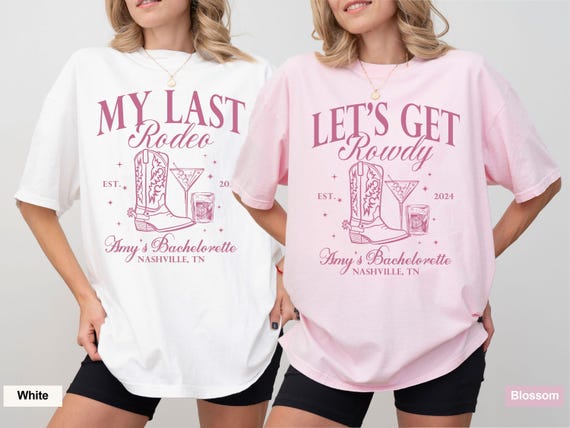 Custom Last Rodeo Bachelorette Shirt, Cowgirl Bachelorette Party Shirt for Bride, Nashville Bachelorette Shirt, Western Bach Bridesmaid Gift