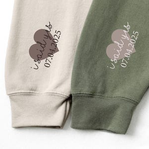 Custom Future Mrs Sweatshirt, Bride Sweatshirt, Engaged Sweatshirt, Engagement Gifts, Newly Engaged Gift, I Said Yes Sweatshirt, Bride Gift image 9