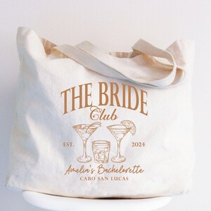 Custom Bachelorette Canvas Tote Bag, Bride Club Gift - Etsy