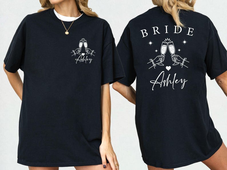 Custom Bride Bridesmaid Sweatshirt, Bachelorette Party Outfit image 12