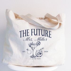 Future Mrs Tote Bag, Custom Mrs Bag, Engagement Tote Bag, Bride Canvas Bag, Engagement Gifts, Bride to Be Tote Bag, Engagement Party Gifts