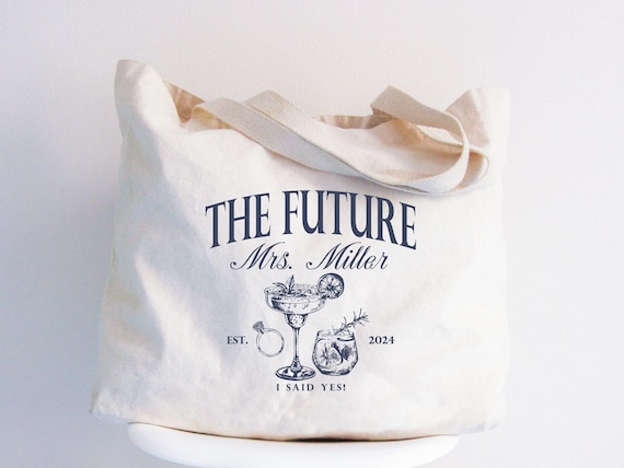 Future Mrs Tote Bag, Custom Mrs Bag, Engagement Tote Bag, Bride Canvas Bag, Engagement Gifts, Bride to Be Tote Bag, Engagement Party Gifts