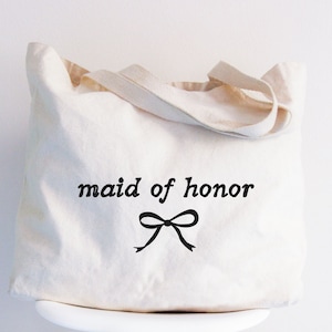 Custom Maid of Honor Tote, Maid of Honor Gift, Maid of Honor Proposal, Bridesmaid Gift Bags, Bridesmaid Tote Bag, Bridesmaid Proposal