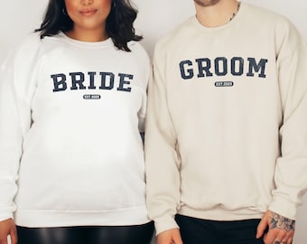Matching Bride & Groom Sweatshirt Set: Engagement Gift