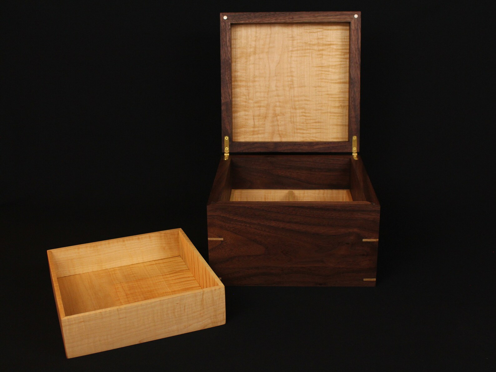 Walnut Jewelry Box Etsy