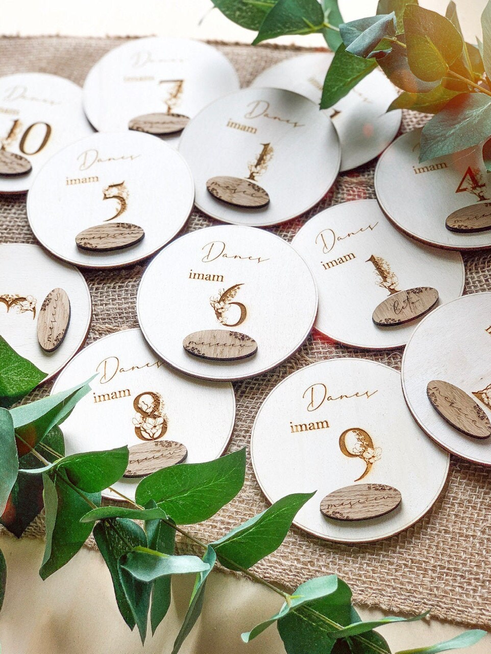 DBREAKS 14 Cartes Étapes Bébé En Bois - De La Naissance à 1 An, Cadeau Naissance Original