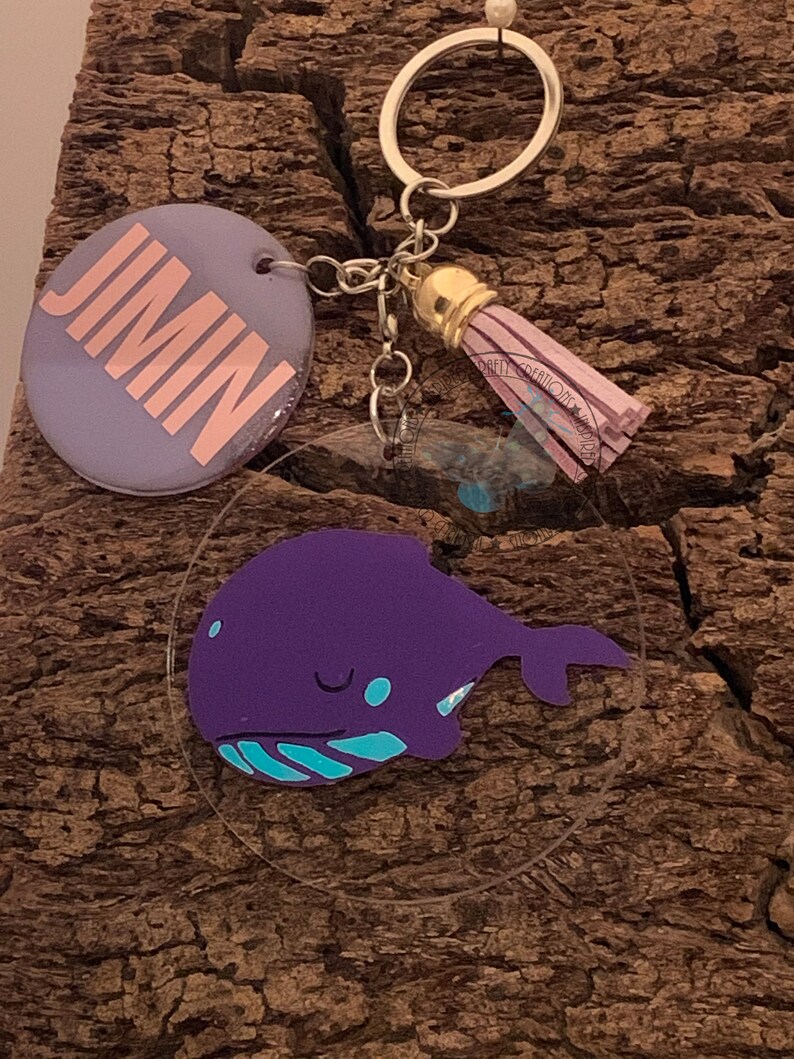 BTS inspired and personalised Tinytan Purple Whale ARMY | Etsy
