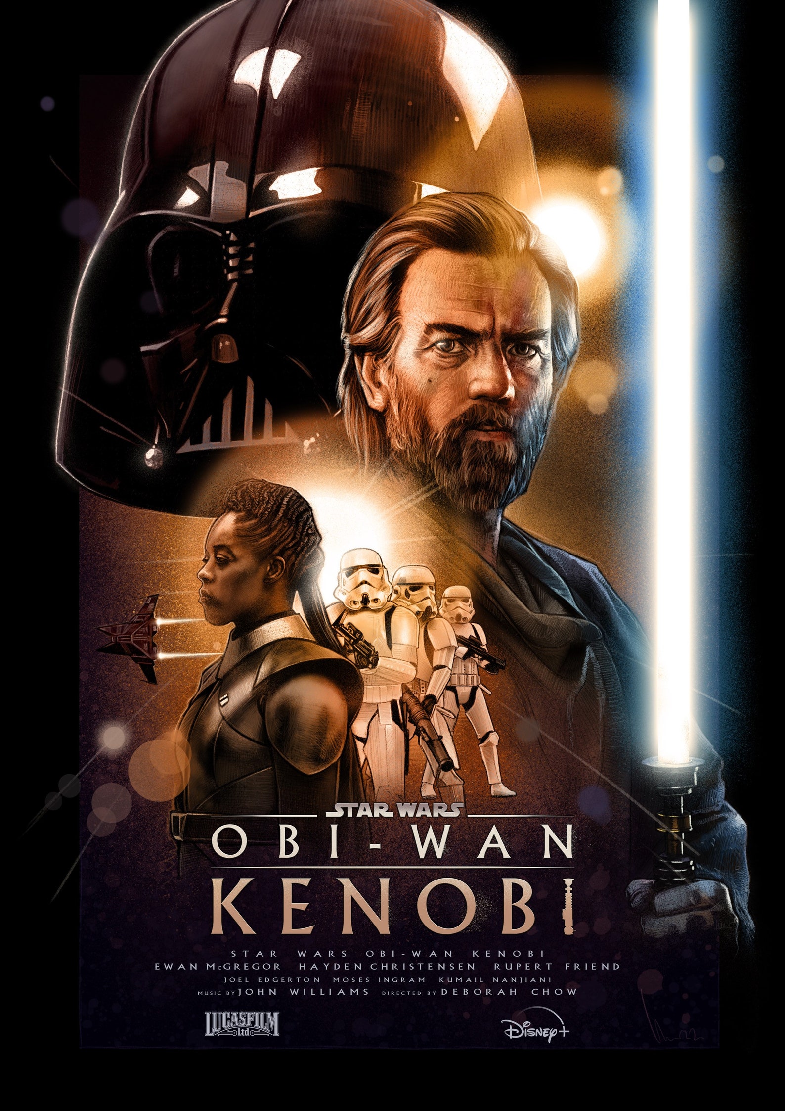 Star Wars Obiwan Kenobi Series Disney Plus Inspired Poster A3 Etsy