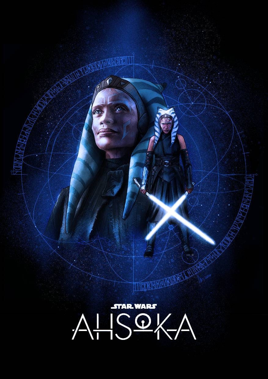 Star Wars Ahsoka Disney Plus Zeigen A3 Kunstdruck Poster Etsy